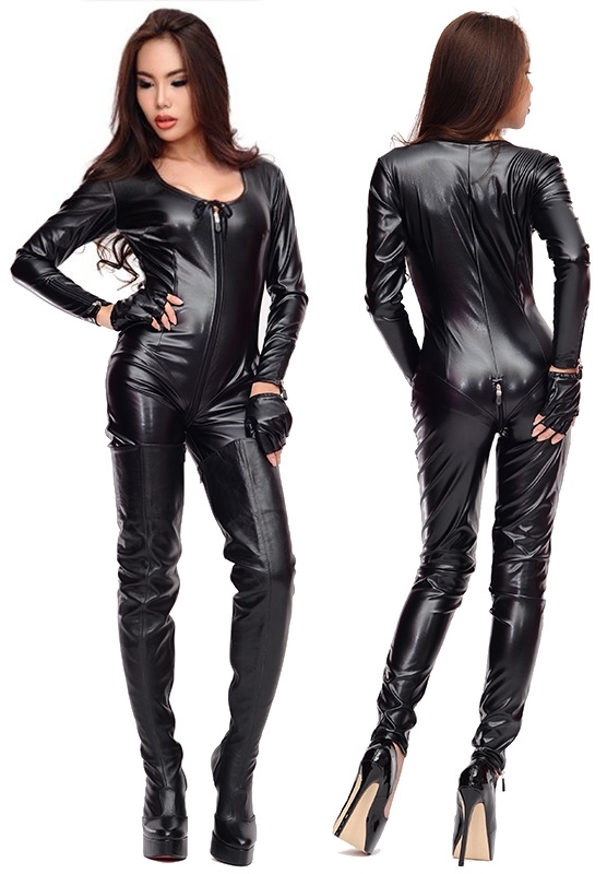 harlot leather catsuit lth303 3