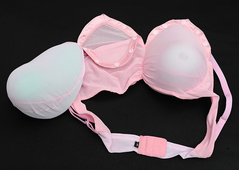 Busty Foam Breasts with Bra pink 1